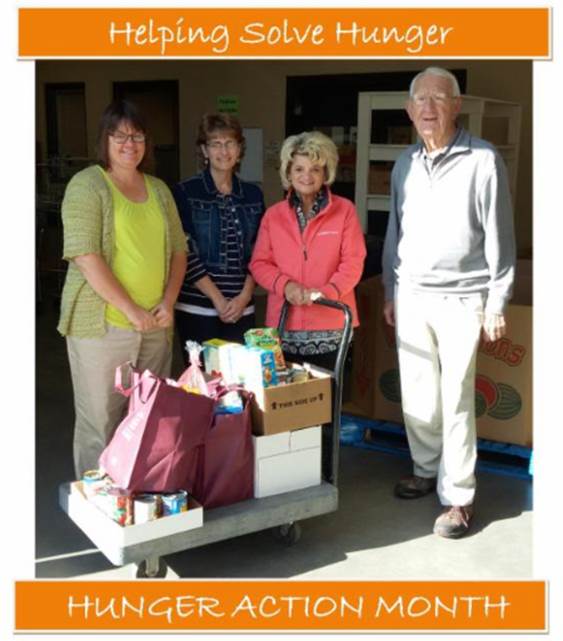 Janan, Pam, and Bill with Barbara Prather of the Northeast Iowa Food Bank