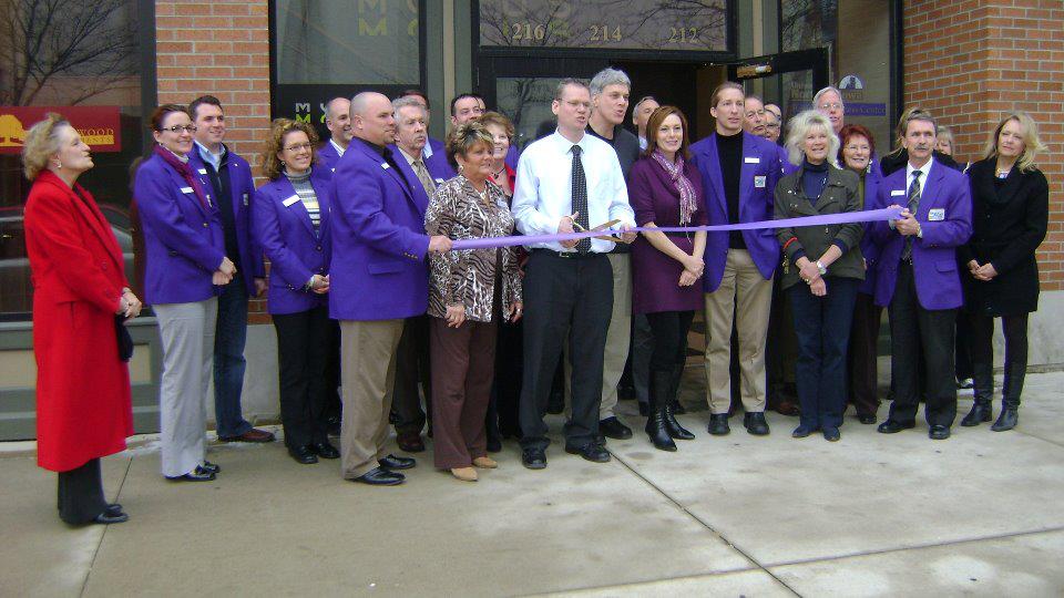 Pam Steinbeck, a Main Street Waterloo Committee member, was proud to witness the ribbon cutting at the new Main St Waterloo office.